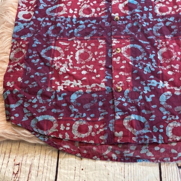 NWT ROLLA’S Men’s Bon Batik Geometric Button Down Shirt sz M - Picture 8 of 11